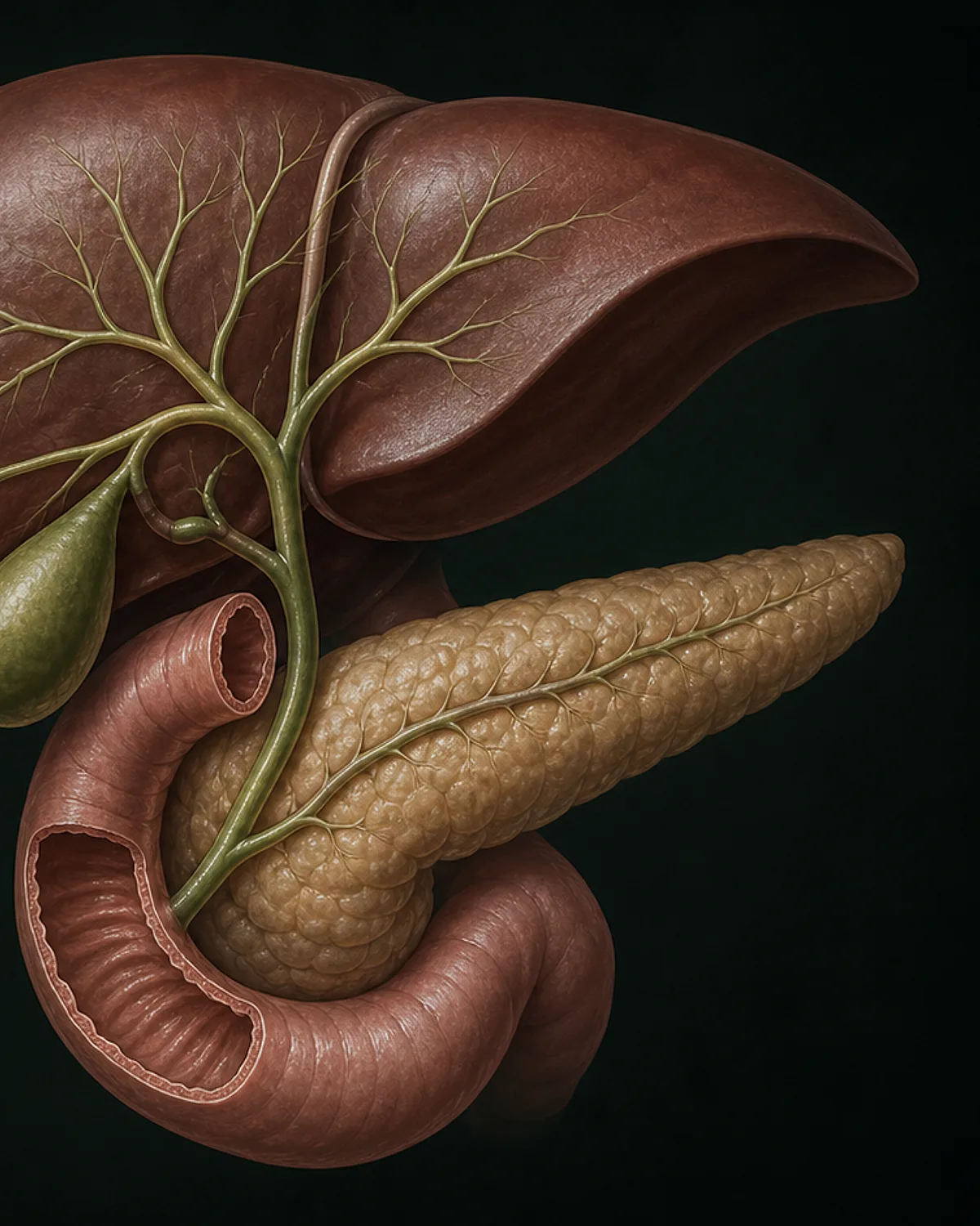 Fatty liver: is there scarring? — conceptual educational and editorial visual