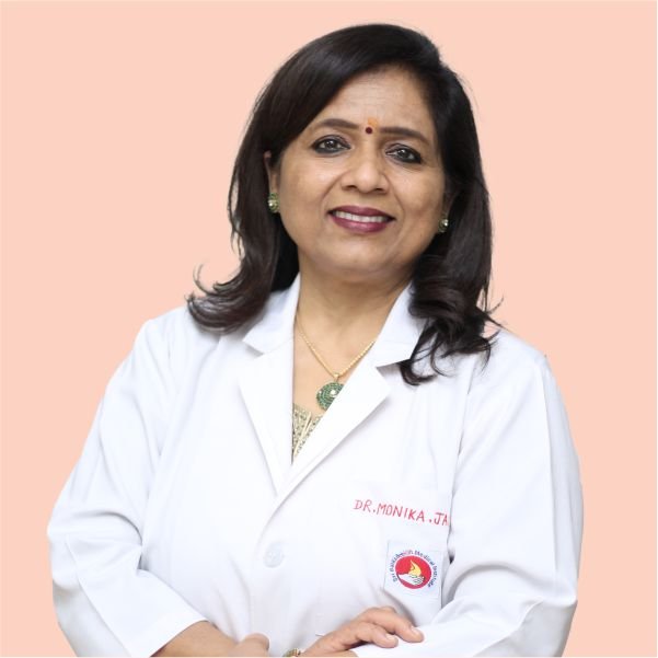 Dr Monika Jain in her clinical coat